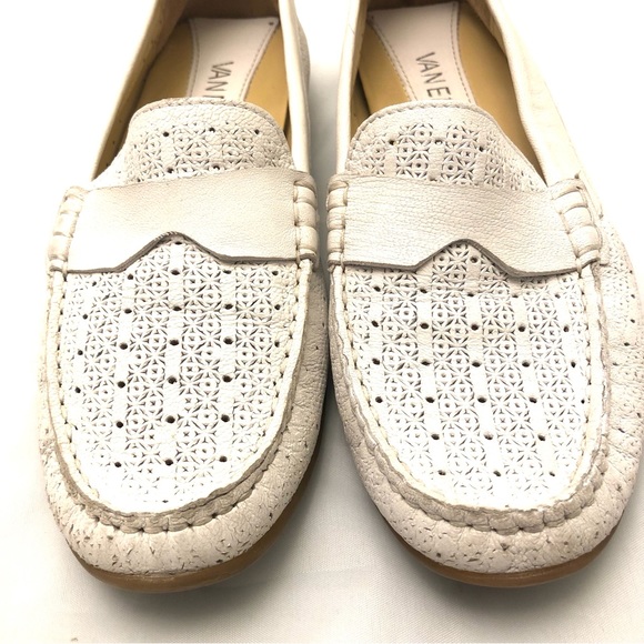 VanEli Perforated White Loafers sz 7 - Picture 2 of 10
